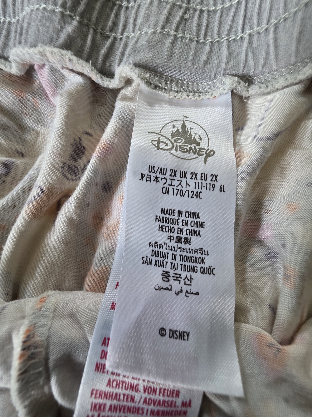 Disney Cream Floral & Animal Print Short-Sleeve Pajama Set with Pink Accents - Picture 7 of 10
